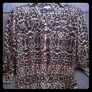 New York and Company leopard shirt